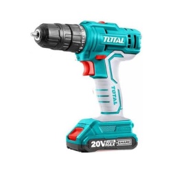 Trapano a batteria Total TOTTDLI20012 con 2 batterie, 20V,1.5Ah, 1 caricabatterie e valigetta